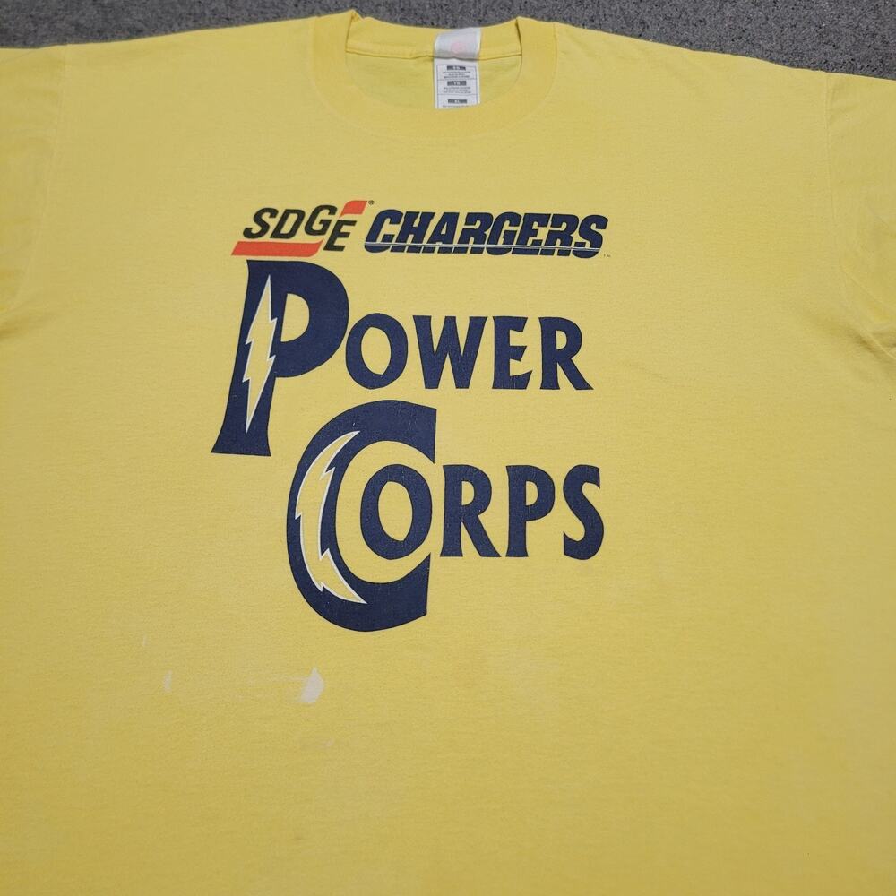 Vintage 90s San Diego Chargers Shirt Men Extra Large Distressed Sdge Power Corps